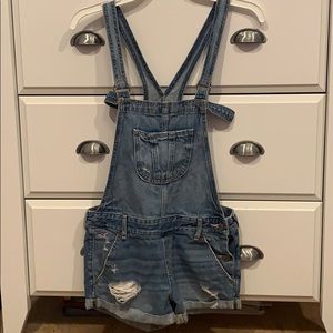 Hollister Denim Short Overalls